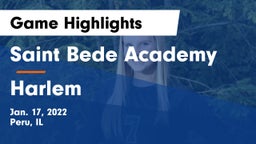 Saint Bede Academy vs Harlem  Game Highlights - Jan. 17, 2022