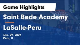 Saint Bede Academy vs LaSalle-Peru  Game Highlights - Jan. 29, 2022