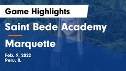 Saint Bede Academy vs Marquette  Game Highlights - Feb. 9, 2022