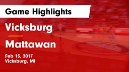 Vicksburg  vs Mattawan  Game Highlights - Feb 15, 2017
