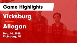 Vicksburg  vs Allegan  Game Highlights - Dec. 14, 2018