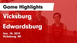 Vicksburg  vs Edwardsburg  Game Highlights - Jan. 18, 2019