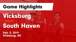 Vicksburg  vs South Haven  Game Highlights - Feb. 5, 2019