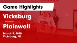 Vicksburg  vs Plainwell  Game Highlights - March 5, 2020