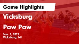 Vicksburg  vs Paw Paw  Game Highlights - Jan. 7, 2022