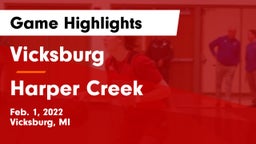 Vicksburg  vs Harper Creek  Game Highlights - Feb. 1, 2022