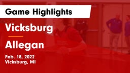 Vicksburg  vs Allegan Game Highlights - Feb. 18, 2022