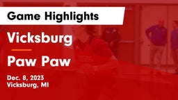 Vicksburg  vs Paw Paw  Game Highlights - Dec. 8, 2023