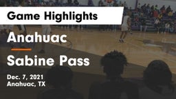 Anahuac  vs Sabine Pass  Game Highlights - Dec. 7, 2021