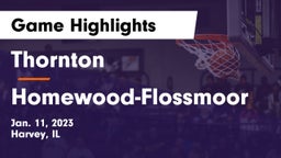 Thornton  vs Homewood-Flossmoor  Game Highlights - Jan. 11, 2023