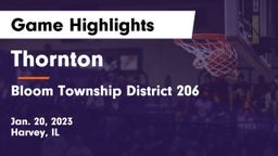 Thornton  vs Bloom Township  District 206 Game Highlights - Jan. 20, 2023