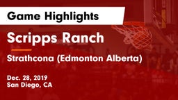 Scripps Ranch  vs Strathcona (Edmonton Alberta) Game Highlights - Dec. 28, 2019