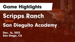 Scripps Ranch  vs San Dieguito Academy  Game Highlights - Dec. 16, 2023