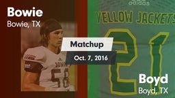Matchup: Bowie  vs. Boyd  2016