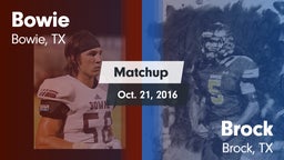Matchup: Bowie  vs. Brock  2016