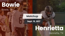 Matchup: Bowie  vs. Henrietta  2017