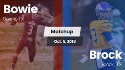 Matchup: Bowie  vs. Brock  2018