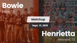 Matchup: Bowie  vs. Henrietta  2019