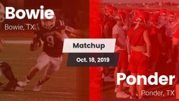 Matchup: Bowie  vs. Ponder  2019