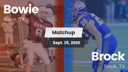 Matchup: Bowie  vs. Brock  2020