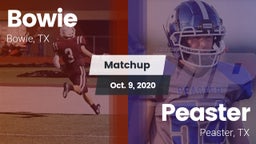 Matchup: Bowie  vs. Peaster  2020