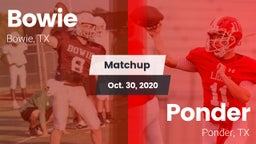 Matchup: Bowie  vs. Ponder  2020