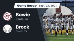 Recap: Bowie  vs. Brock  2021