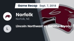 Recap: Norfolk  vs. Lincoln Northeast vs Omaha Bryan 2018