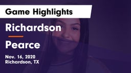 Richardson  vs Pearce  Game Highlights - Nov. 16, 2020