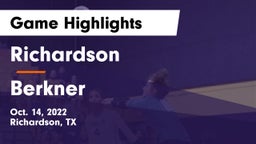 Richardson  vs Berkner  Game Highlights - Oct. 14, 2022