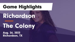 Richardson  vs The Colony  Game Highlights - Aug. 26, 2023