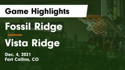 Fossil Ridge  vs Vista Ridge  Game Highlights - Dec. 4, 2021