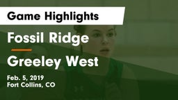 Fossil Ridge  vs Greeley West  Game Highlights - Feb. 5, 2019