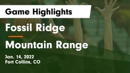 Fossil Ridge  vs Mountain Range  Game Highlights - Jan. 14, 2022