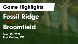 Fossil Ridge  vs Broomfield  Game Highlights - Jan. 25, 2022
