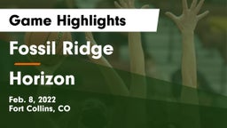 Fossil Ridge  vs Horizon  Game Highlights - Feb. 8, 2022