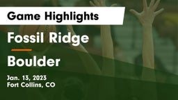 Fossil Ridge  vs Boulder  Game Highlights - Jan. 13, 2023