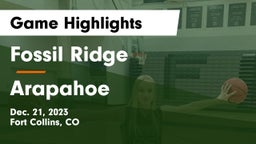 Fossil Ridge  vs Arapahoe  Game Highlights - Dec. 21, 2023