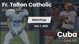 Matchup: Fr. Tolton Catholic vs. Cuba  2016