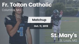 Matchup: Fr. Tolton Catholic vs. St. Mary's  2019