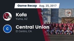 Recap: Kofa  vs. Central Union  2017
