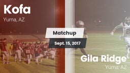 Matchup: Kofa  vs. Gila Ridge  2017