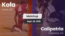 Matchup: Kofa  vs. Calipatria  2018