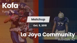 Matchup: Kofa  vs. La Joya Community  2018