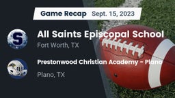 Recap: All Saints Episcopal School vs. Prestonwood Christian Academy - Plano 2023