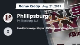 Recap: Phillipsburg  vs. Quad Scrimmage-Wayne Hills/Rancocas Valley/Union 2019