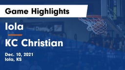 Iola  vs KC Christian Game Highlights - Dec. 10, 2021