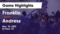 Franklin  vs Andress  Game Highlights - Nov. 10, 2023