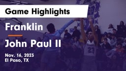Franklin  vs John Paul II  Game Highlights - Nov. 16, 2023