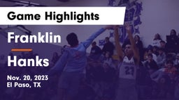 Franklin  vs Hanks  Game Highlights - Nov. 20, 2023